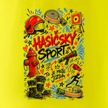 Hasičský sport - kreslené vybavení a terč