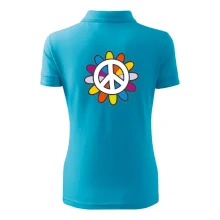 Peace symbol s kreslenou květinou