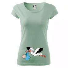 Čáp a miminko - kluk (Hana-creative)