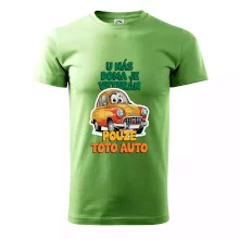 U nás doma je veterán pouze toto auto barevný nápis