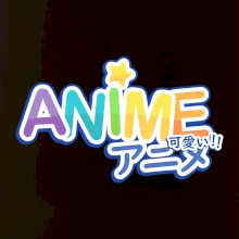 Anime nápis duhový