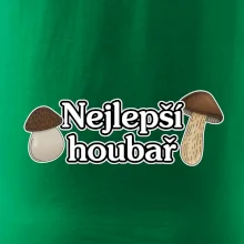 Nejlepší houbař - nápis s houbama