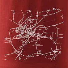 Mapy měst černobílé Slaný