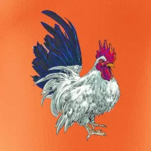 Kohout kreslený bílý