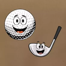 Parové triko - Golfová hůl a míček