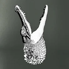 Krokodýl kreslený (Pecka design)