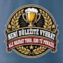 Není důležité vyhrát - pivní pohár a zlatý vavřín