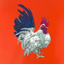 Kohout kreslený bílý