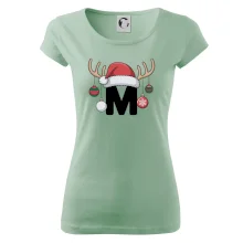 Vanoční rodinná trička - písmeno a čepice