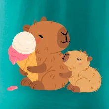 Kapybara se zmrzlinou