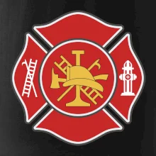 Fire department logo červené