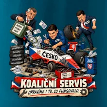 Macinka opravuje závodní auto ČESKO