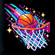 Pixel art basketbalový koš