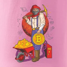 Horník těží bitcoiny