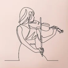 Houslistka jedním tahem