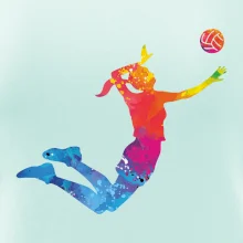 Volejbalistka splash s míčem