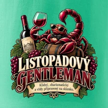 Listopadový gentleman se sklenkou červeného vína