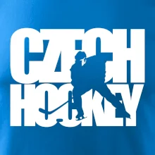 Czech hockey - nápis s hokejistou - Mistrovství světa v ledním hokeji 2026