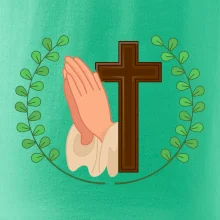 Věnec - kříž a modlení