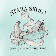 Stará škola hoblík a kus poctivýho dřeva
