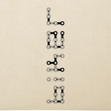 Biker nápis na výšku řetěz