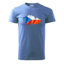 Česká vlajka v obrysu republiky