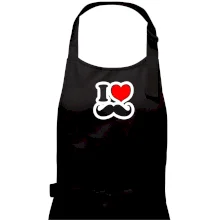 i love mustache - obrys