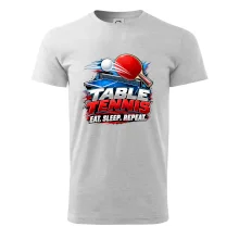 Stolní tenis pálka a míček eat sleep repeat