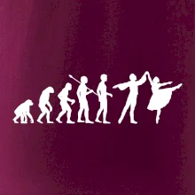 Evoluce tanec - muž a žena se sukní