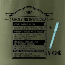 Vintage nápis Triko na rozlučku s úkoly pro ženicha