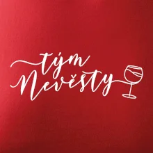 Tým nevěsty červené víno