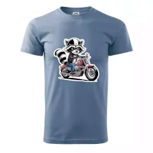 Mýval na motorce kreslený