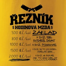 Hodinová mzda řezník