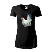 Slepice kreslená bílá