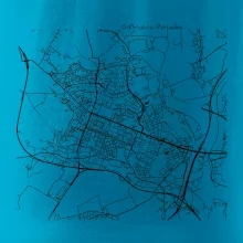 Mapy měst černobílé Ostrava Poruba