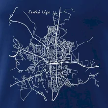 Česká Lípa - Mapa černobílá