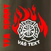 TFA Sport SDH (červený oheň) - Vlastní nápis