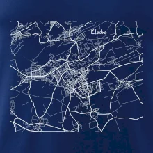 Černobílá mapa Kladno