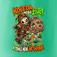 Halloweenský koledník s pytlem strašidelných sladkostí