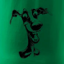 Černobílá karikatura chrt