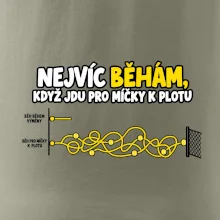 Nejvíc běhám když jdu pro míčky k plotu