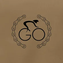 Logo cyklisty a řetěz