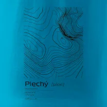 Plechý - vrstevnice v obdélníku