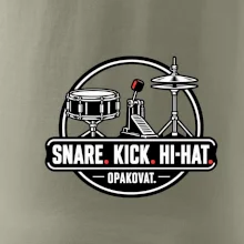 Snare kick hi-hat opakovat - bubenické trio