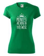 Princesses are born in (vlastní nápis měsíc narození)