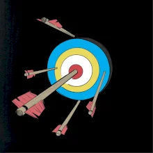 Šípy v barevném terči