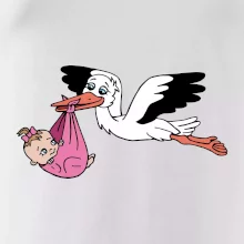 Čáp a miminko - holka (Hana-creative)