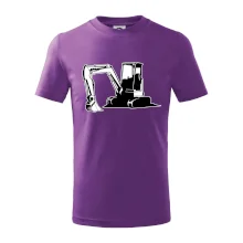 Bagr bez nápisu černobílý