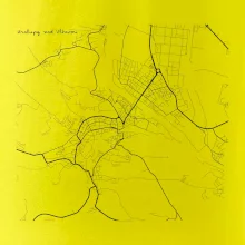 Černobílá mapa Kralupy nad Vltavou