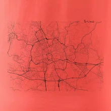 Černobílá mapa Brno